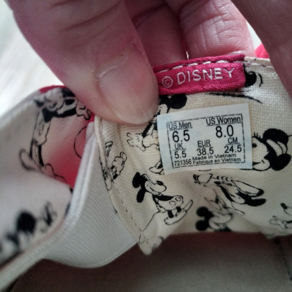 Vans X Disney Minnie Mouse White Polka Dot Slip-On Sneakers with Bow Woman's - Picture 9 of 9